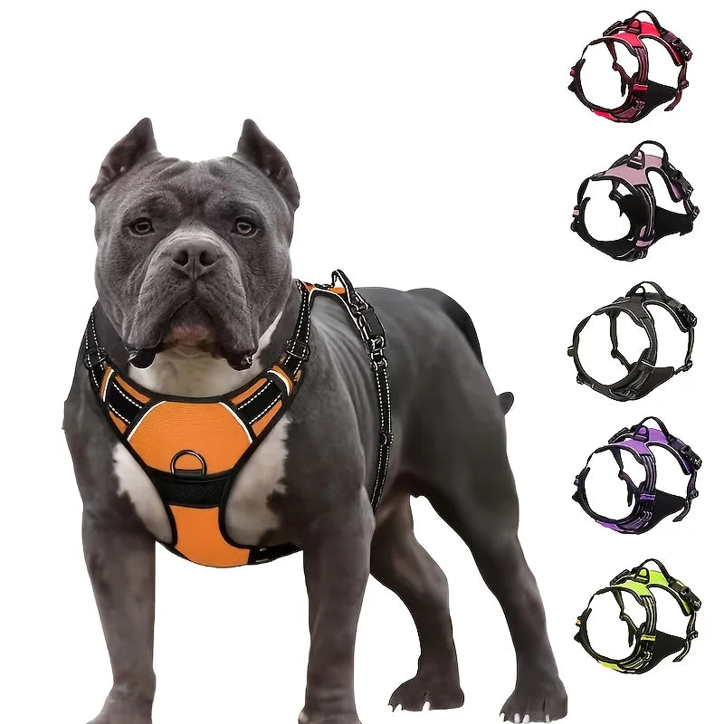 NONECN Adjustable Reflective Dog Harness Vest for Outdoor Walks