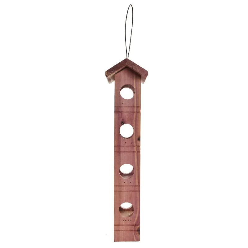 Cedar Wild Bird Suet Dough Plug Feeder For Outdoor Feeding