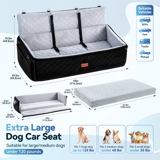 Domipet Comfortable Dog Car Seat With Adjustable Strap