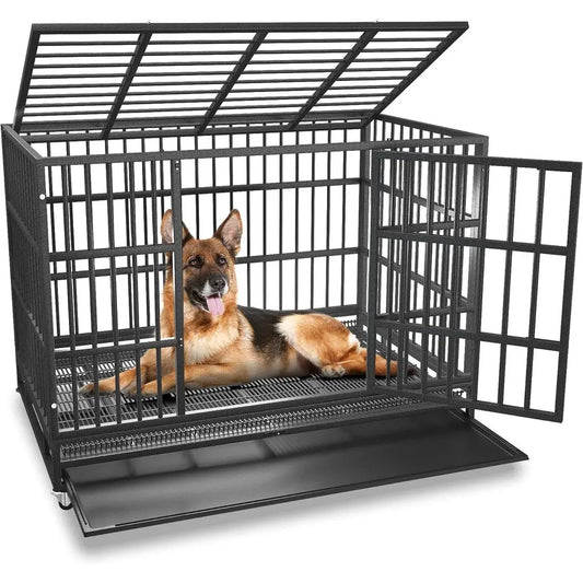 Indestructible Escape-Proof Heavy Duty Dog Crate Cage Kennel