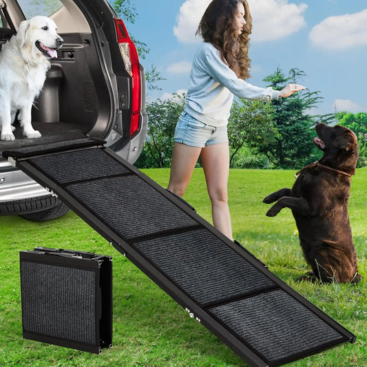 HiMISSDog Car Ramp For Dogs Large Folding Pet Steps