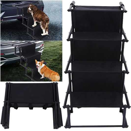 NONEDog Door 4 Steps Pet Ramp Portable Dog Cat Ladder