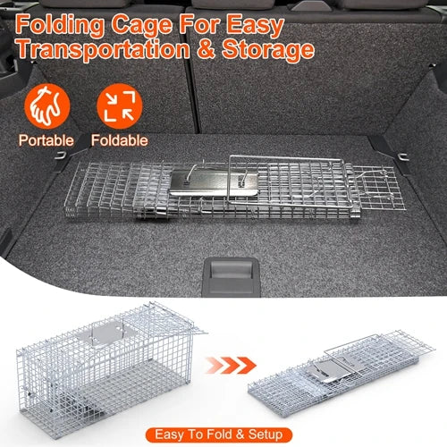 Automatic Pedal Cat Cage Trap for Rescue and Stray Cats