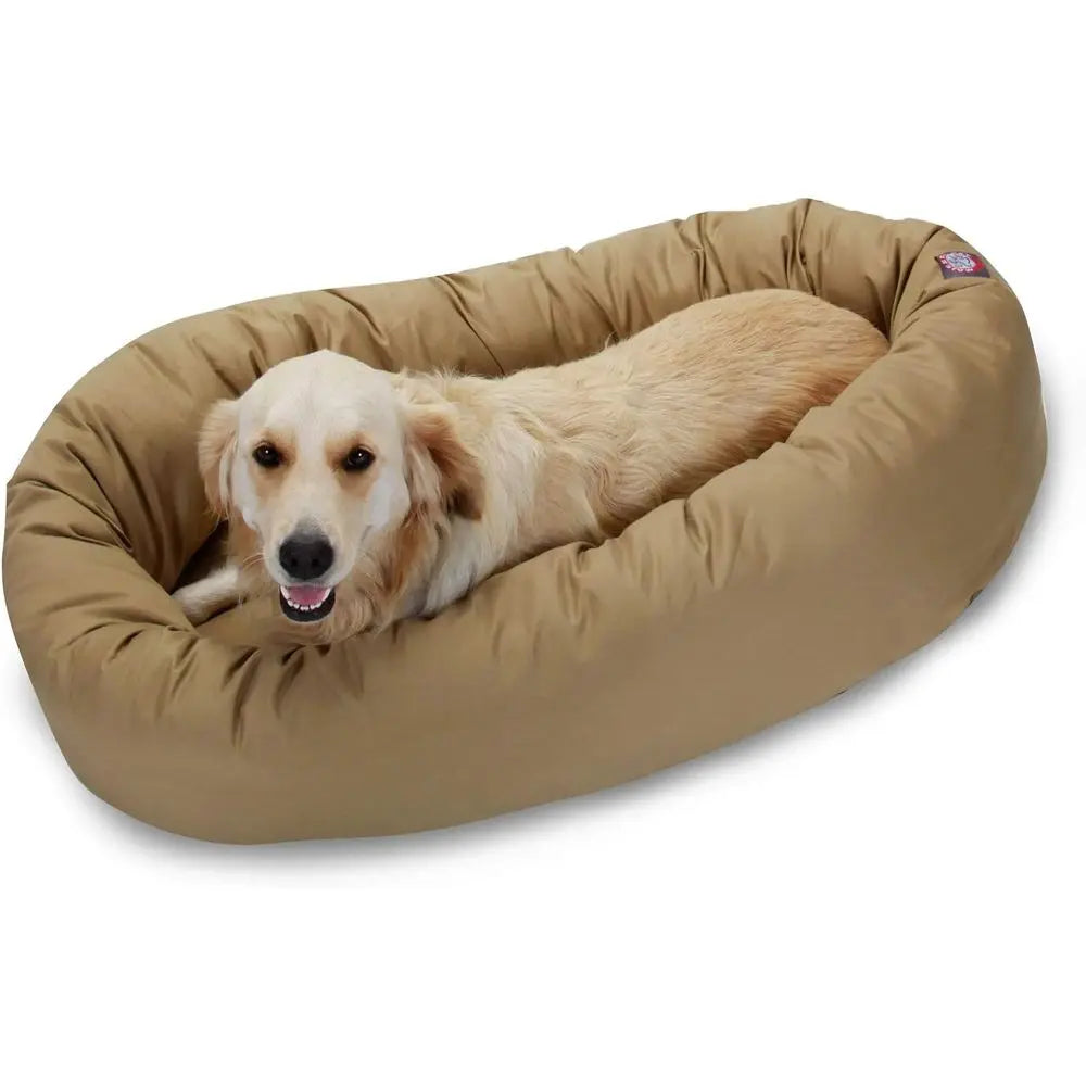 Bagel Calming Donut Dog Bed Washable With Spine Support