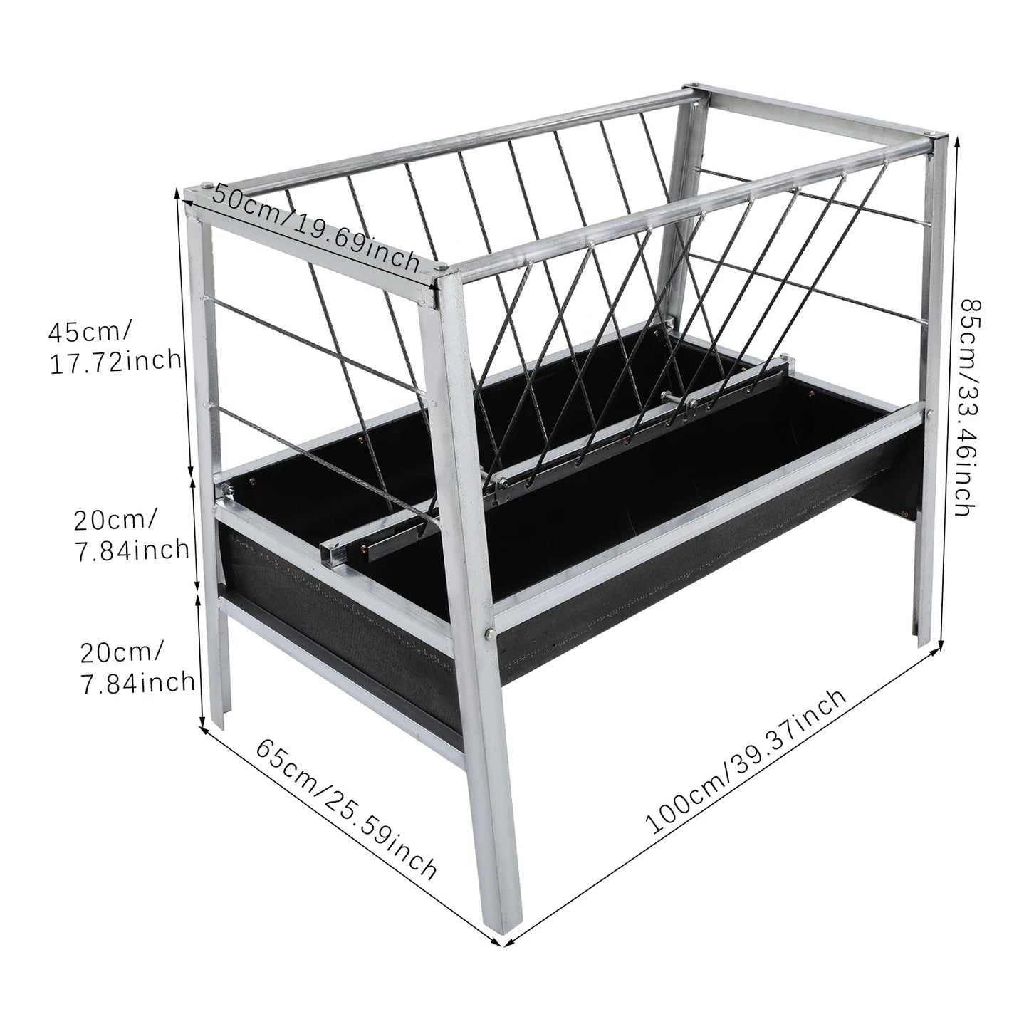 Galvanized Steel Livestock Feed Trough For Goats Horses Cattle