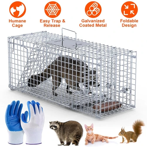Automatic Pedal Cat Cage Trap for Rescue and Stray Cats