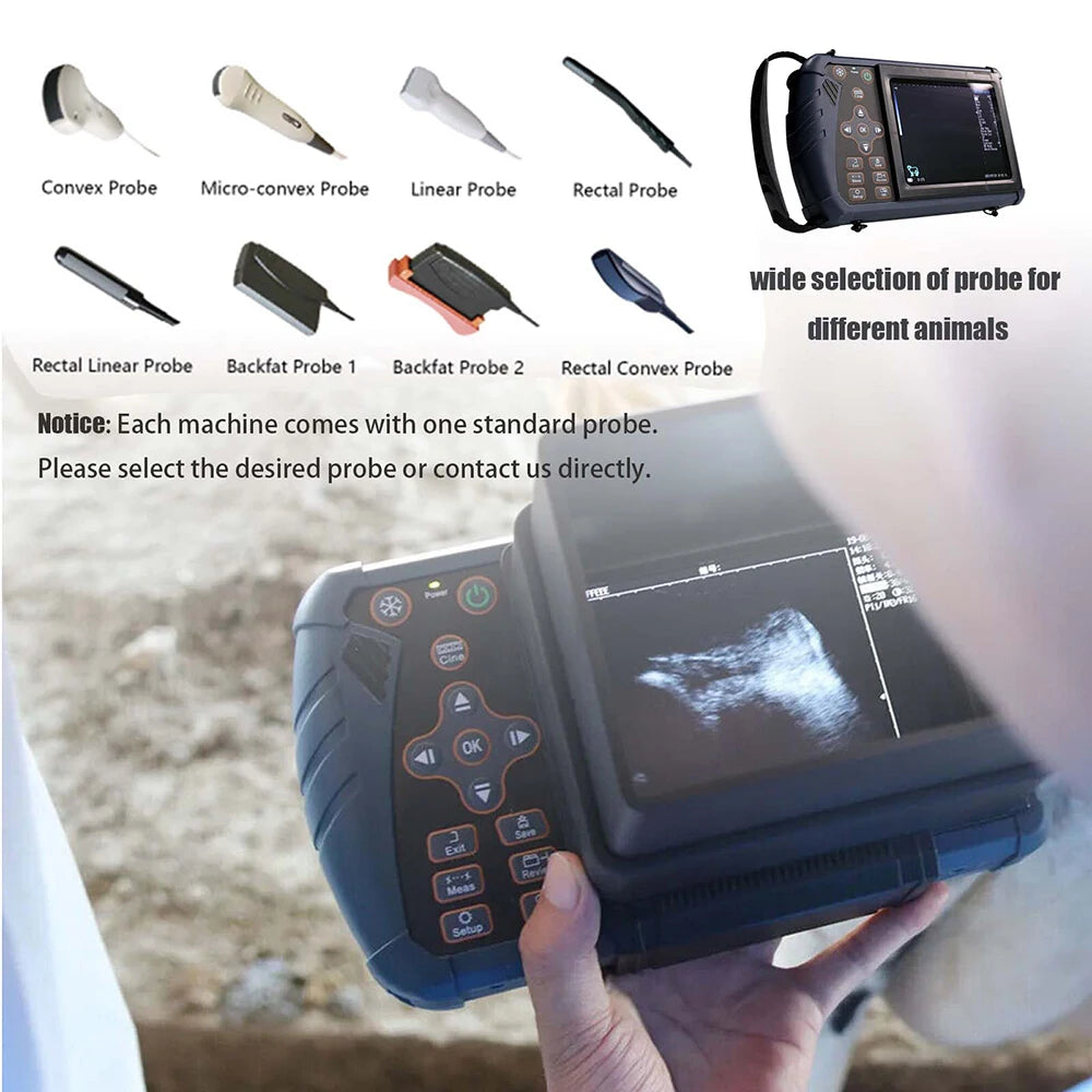 DAWEI Portable Veterinary Ultrasound Scanner B Ultra Pregnancy for Farm Animals