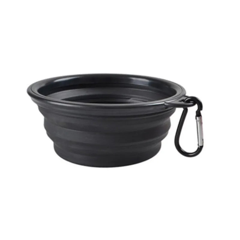 Portable Collapsible Pet Food Bowl TPR Silicone Travel For Dogs Cats