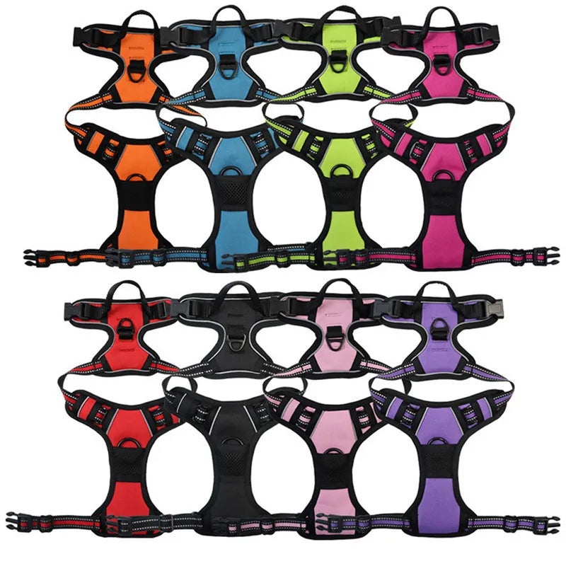NONECN Adjustable Reflective Dog Harness Vest for Outdoor Walks