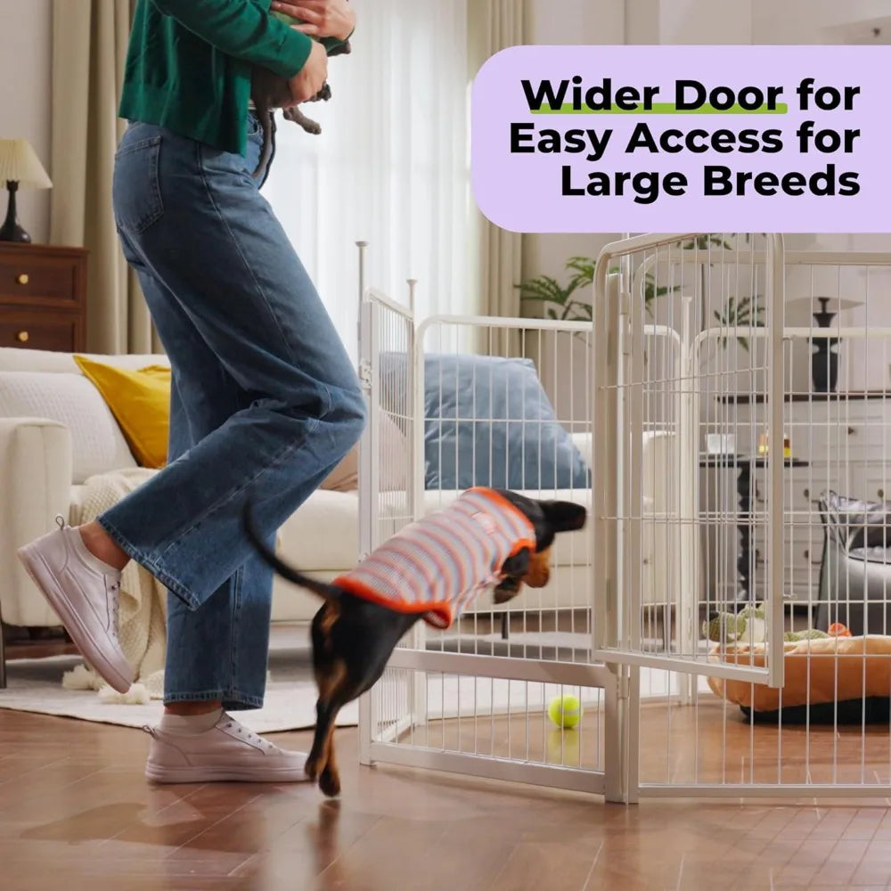 Indoor Dog Play Pen Easy Setup Anti Rust Pet Fence