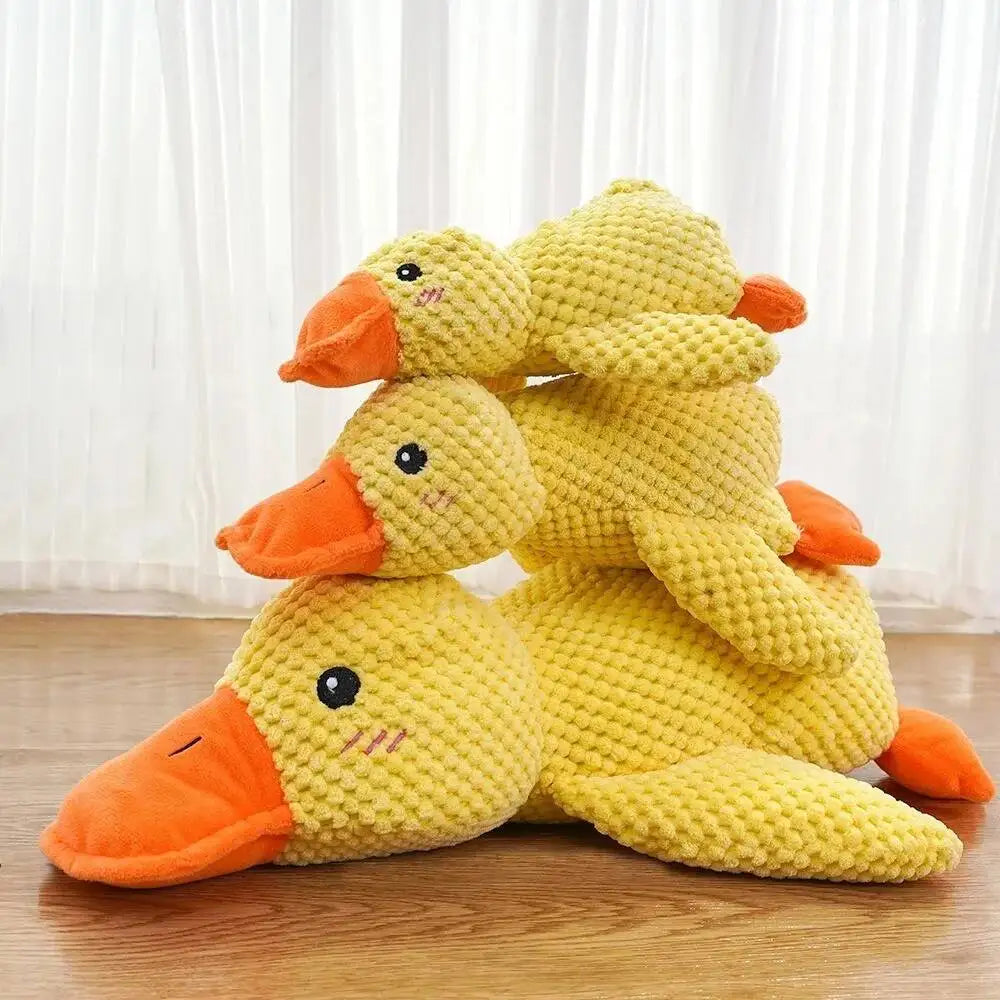 Squeaky Plush Duck Dog Toy Bite Resistant Puppy Chew Toy