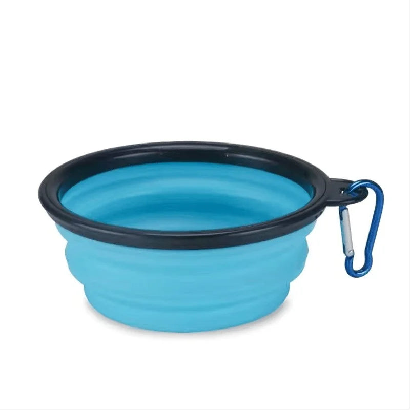Portable Collapsible Pet Food Bowl TPR Silicone Travel For Dogs Cats
