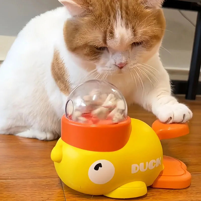 Duck Themed Interactive Pet Feeder Puzzle Toy For Dogs And Cats