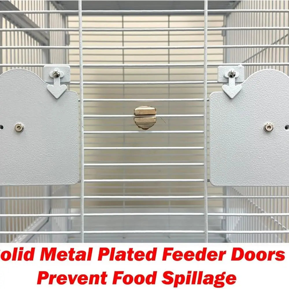 NONEM Parrot Cage With Perch Stand Ladders Play Top Cage