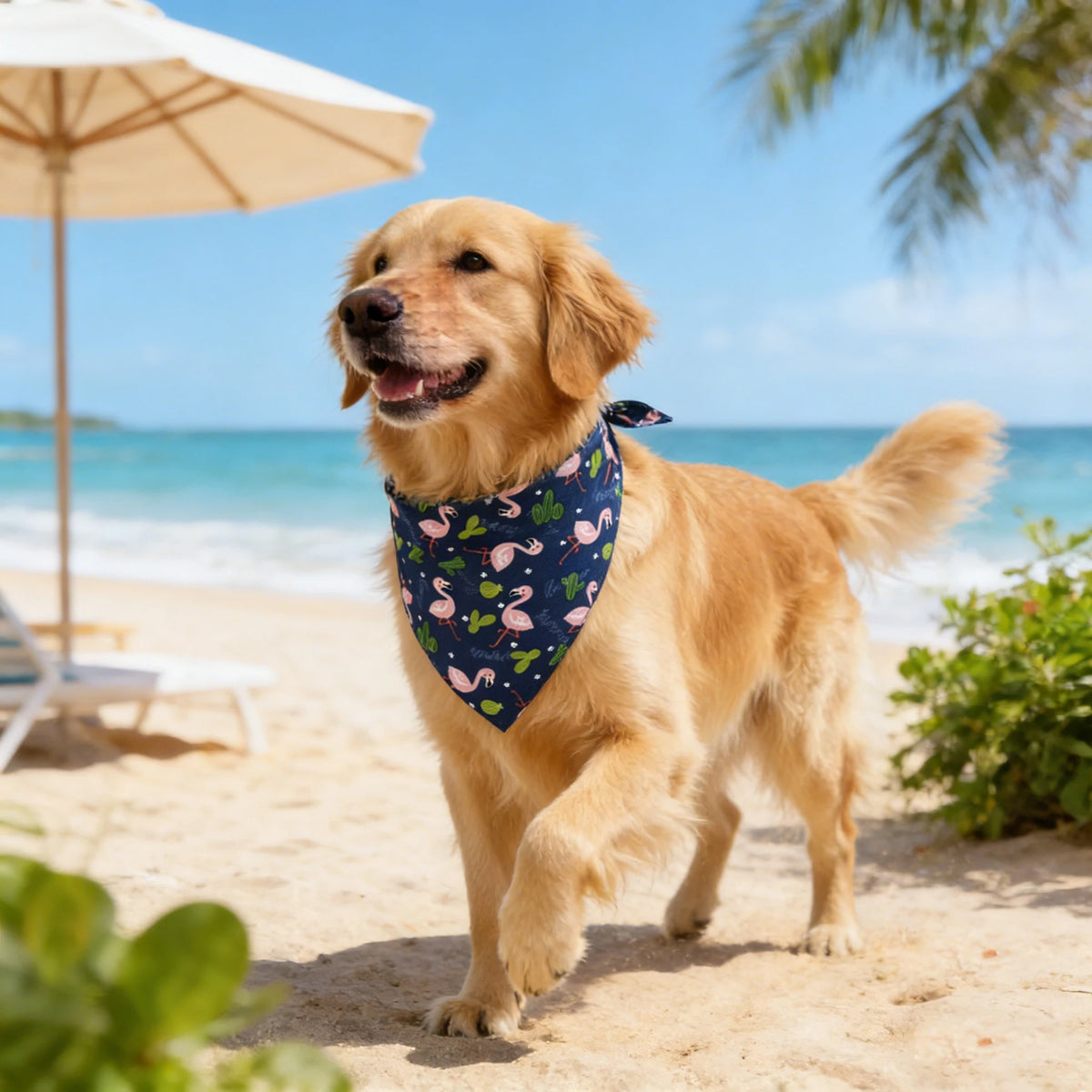 Soft Washable Floral Dog Bandana Scarf for Everyday Pet Wear