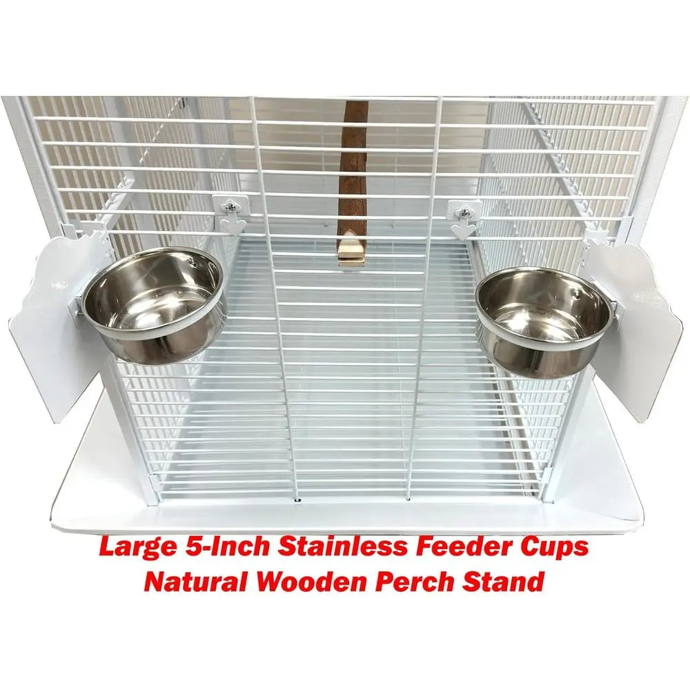 NONEM Parrot Cage With Perch Stand Ladders Play Top Cage