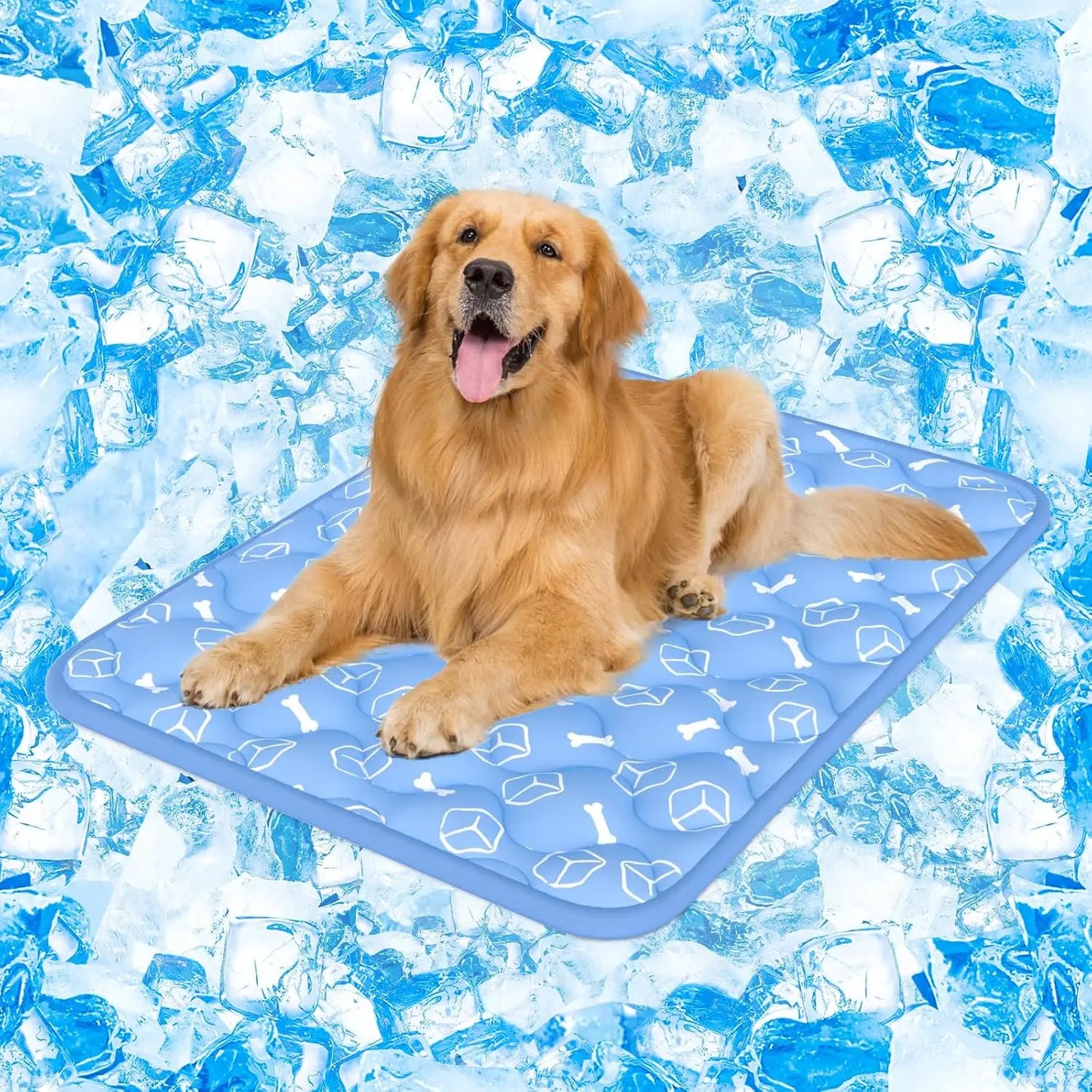 Dog Cooling Mat With Color Changing Tech And Waterproof Pad