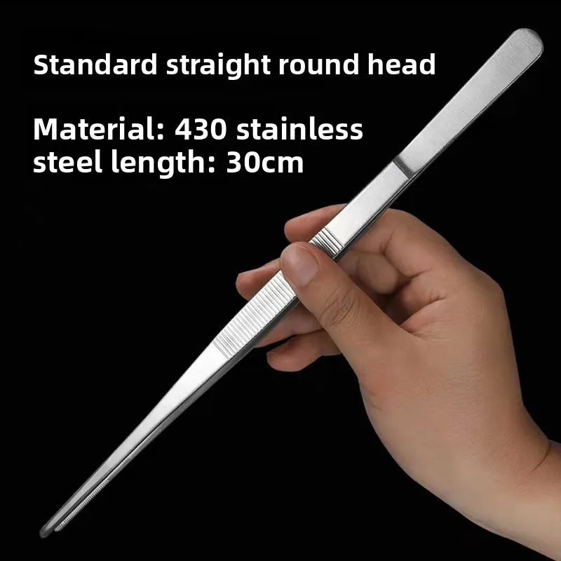 Stainless Steel Bent Tip Tweezers For Crafts And Reptile Handling