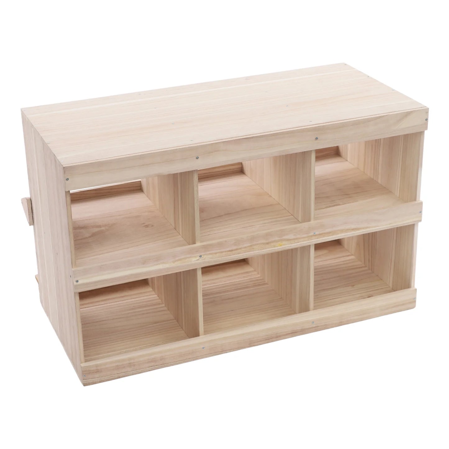 Wooden Six Compartment Chicken Nesting Box for Outdoor Coops