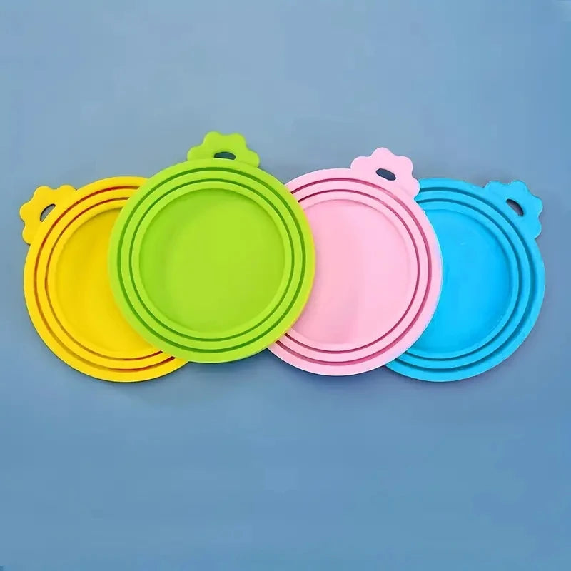 Durable Reusable Silicone Pet Food Can Lid With Seals