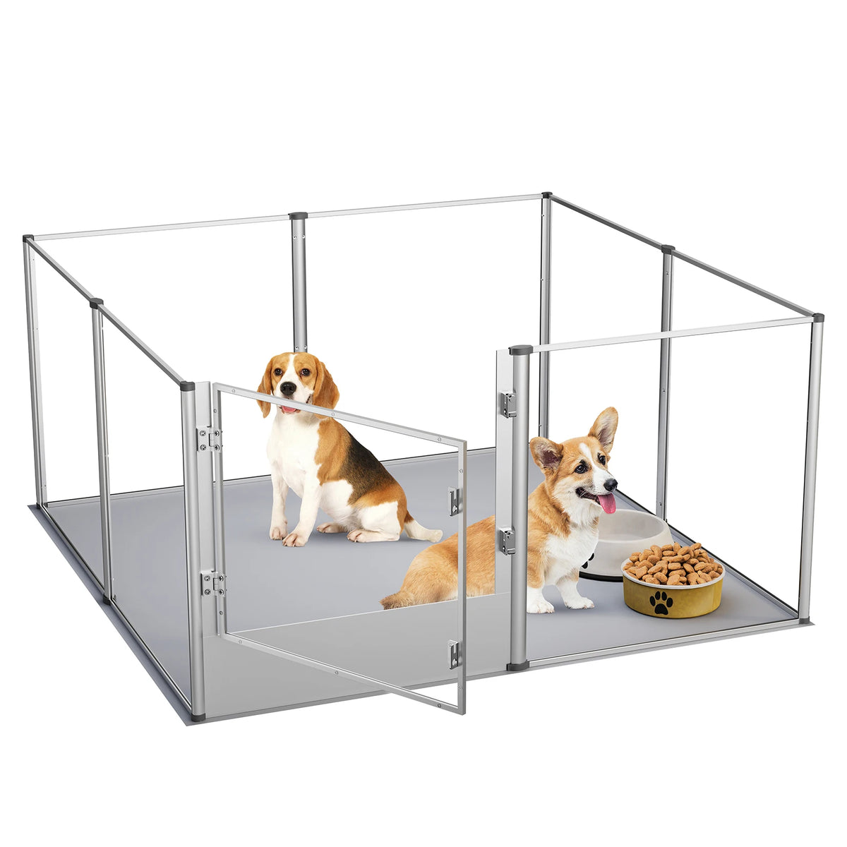 Bingopaw Acrylic Dog Playpen With Waterproof Puppy Exercise Mat