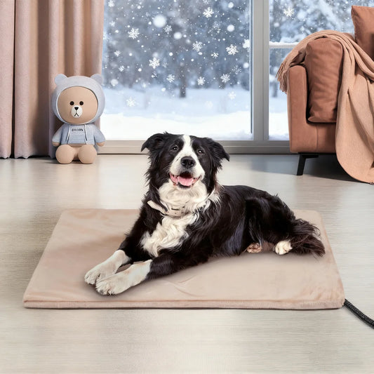 NONECN Large Dog Cat Heating Pad With Timer Memory Foam