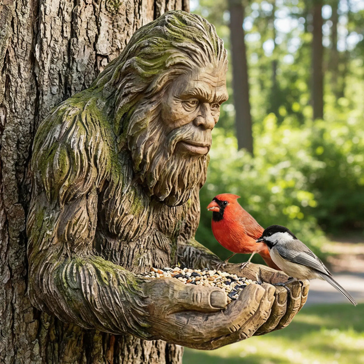 Charming Sasquatch Bird Feeder For Outdoor Garden Decoration And Feeding