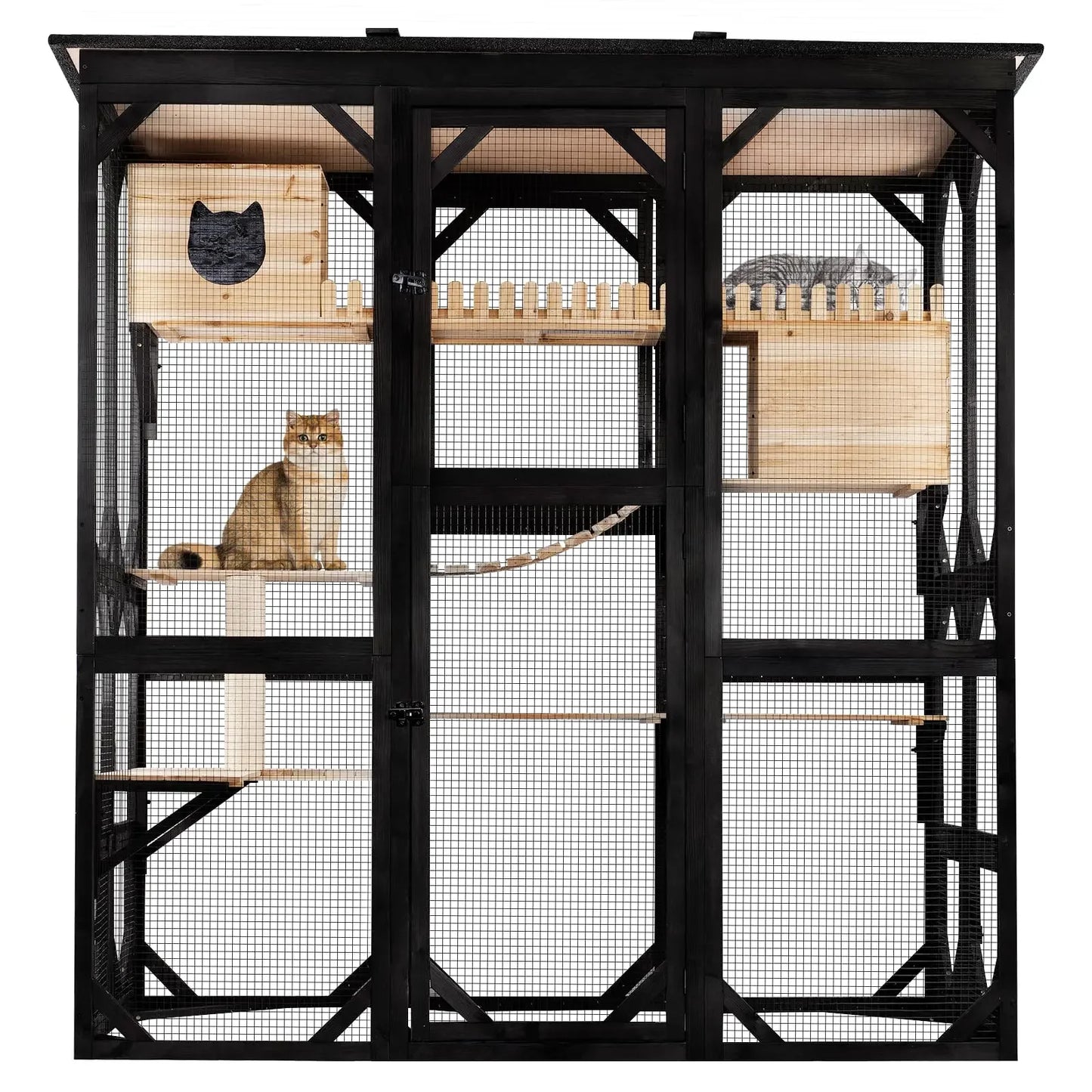FunXplore Outdoor Cat Catio Walk In Enclosure For Multiple Cats