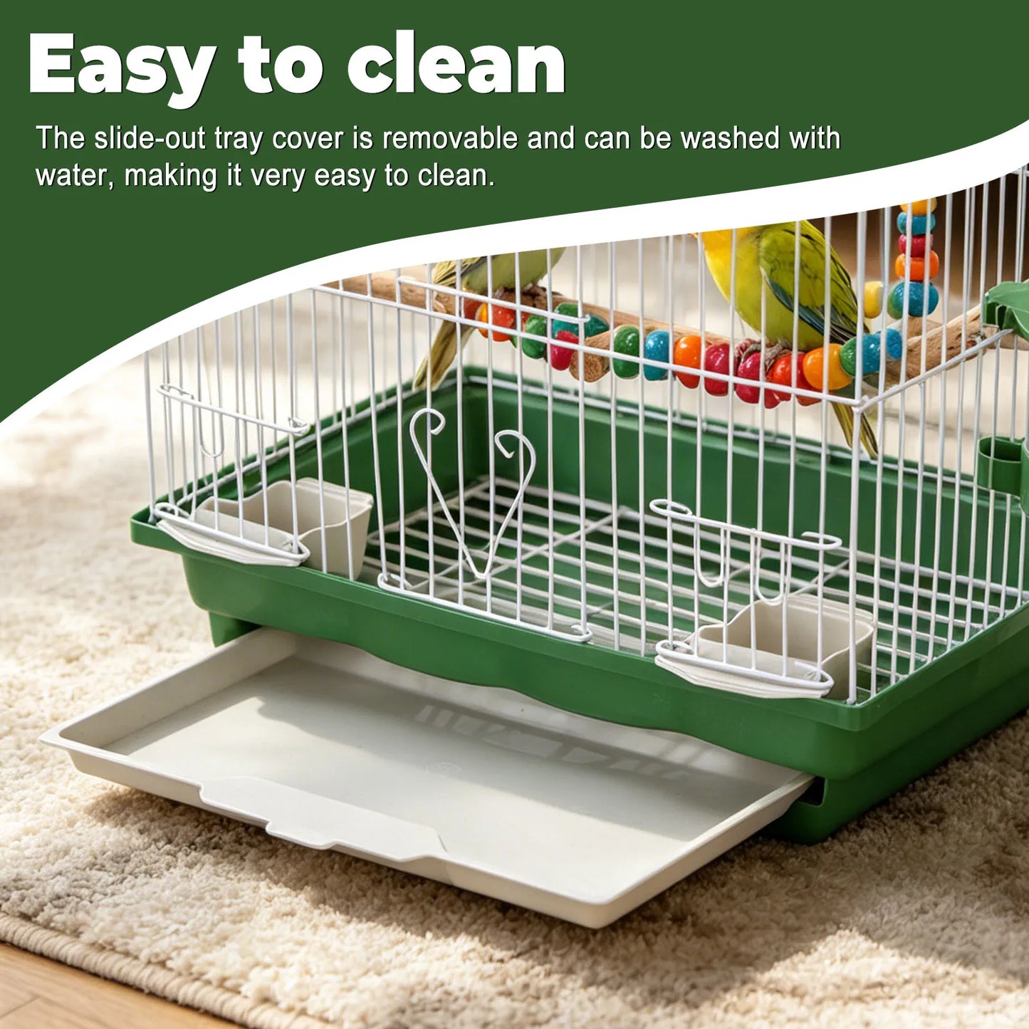 Small Bird Travel Cage With Perch For Parakeet Parrotlet