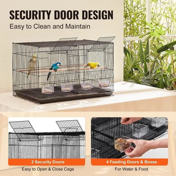 NONECN Stackable Divider Bird Cage For Parrots And Budgies