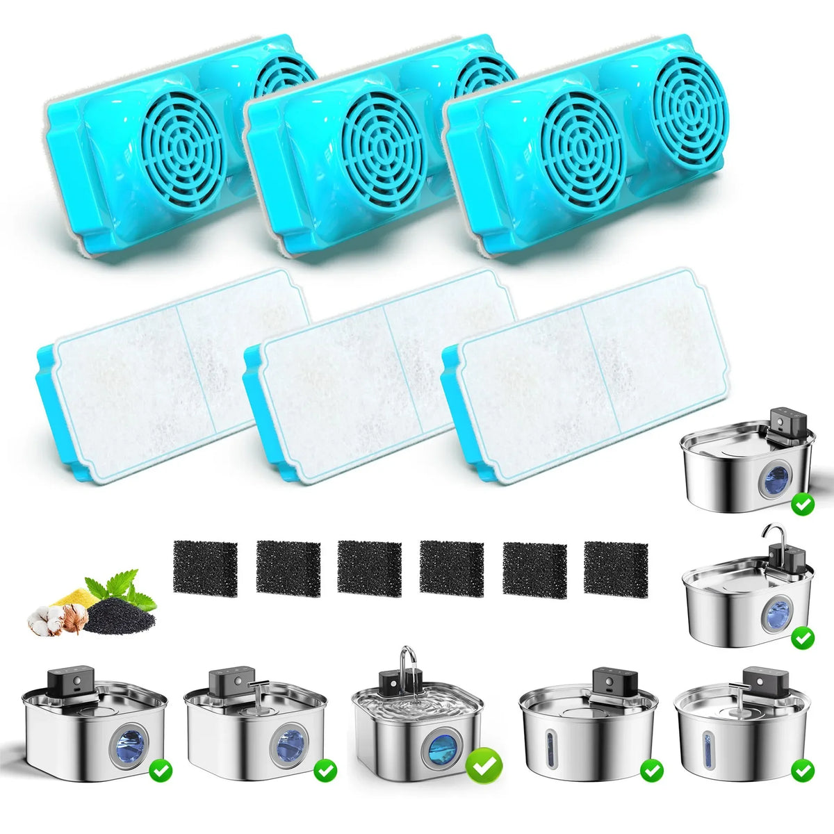 Replacement Cat Water Fountain Filters for Pet Drinkers