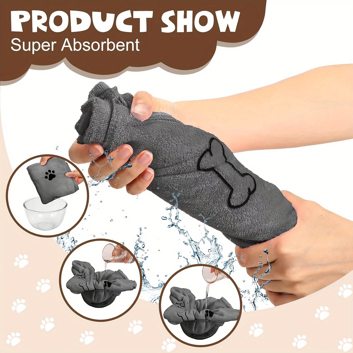 Microfiber Dog Towel Quick Drying Absorbent Bath Cloth