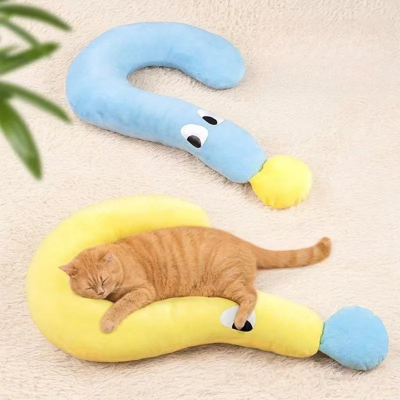 Pet Comfort U-Shaped Cat Pillow Calming Plush