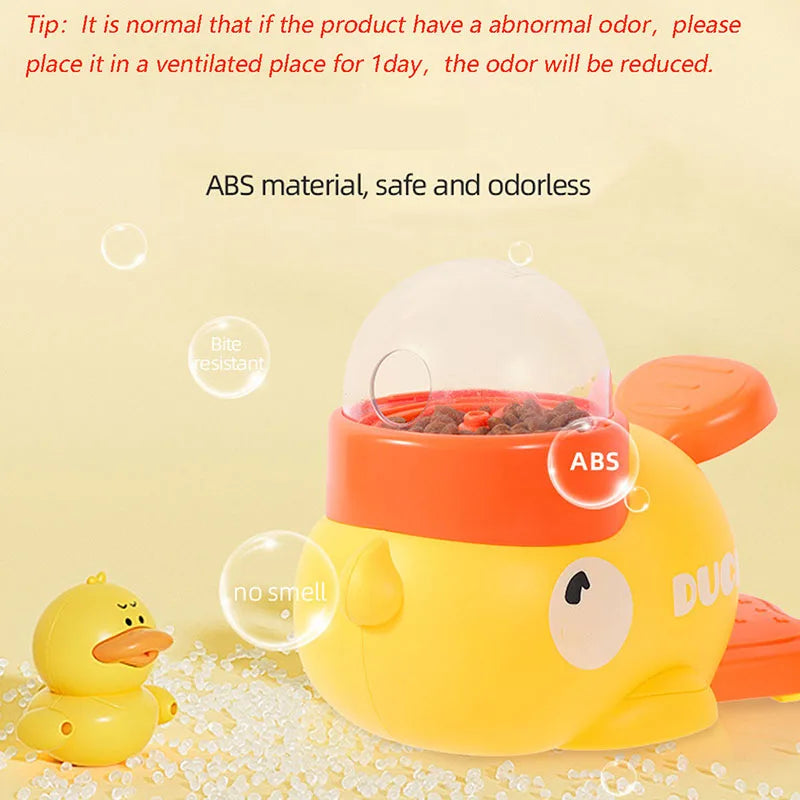 Duck Themed Interactive Pet Feeder Puzzle Toy For Dogs And Cats
