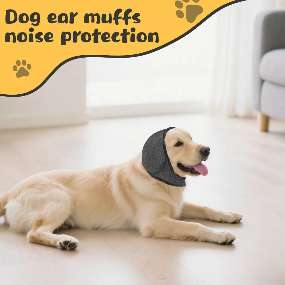 Adjustable Dog Ear Protection Cover Calming Noise Reduction Headband