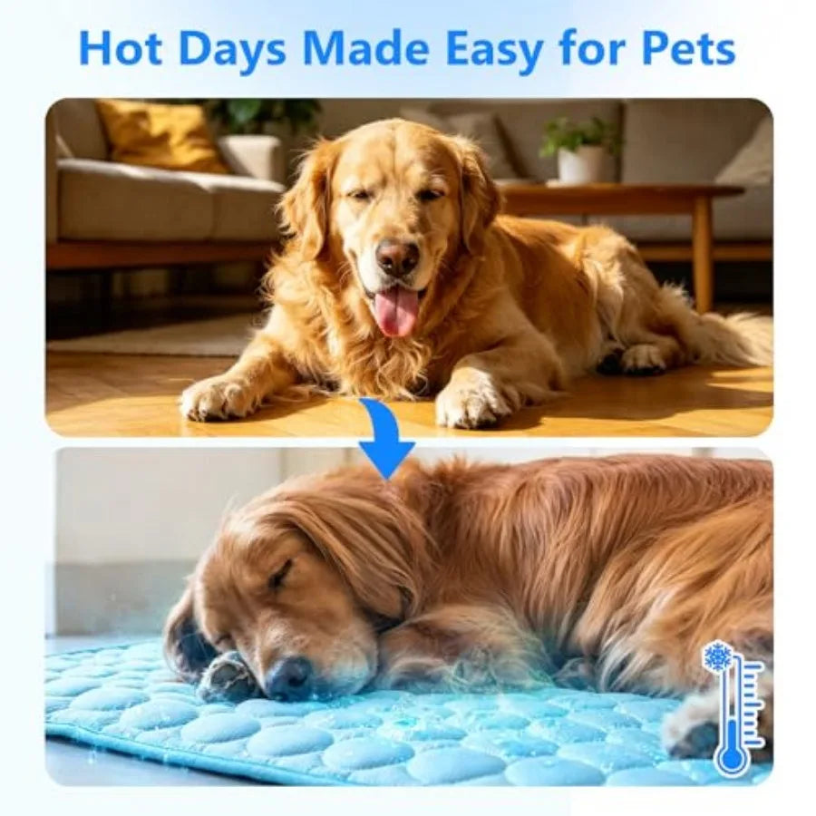 Self Cooling Dog Mat Non Slip Summer Pet Chill Blanket