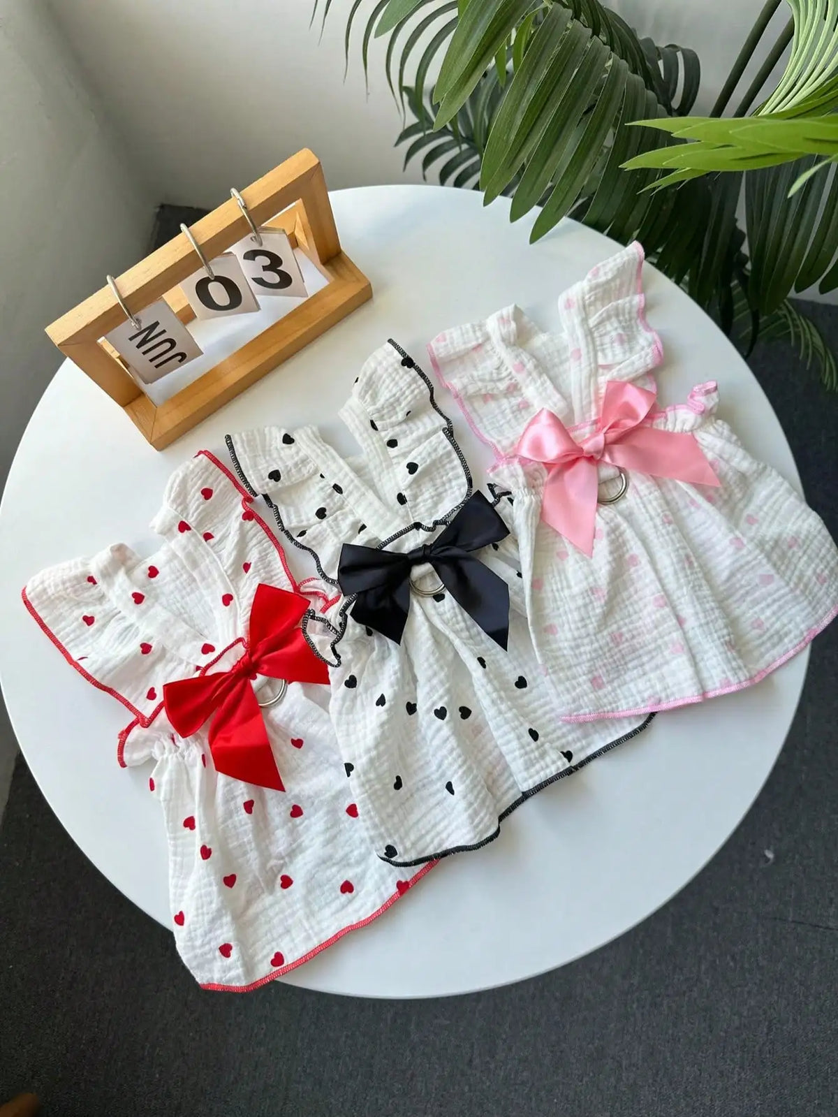 Love Pattern Spring Summer Pet Dress For Dogs And Cats