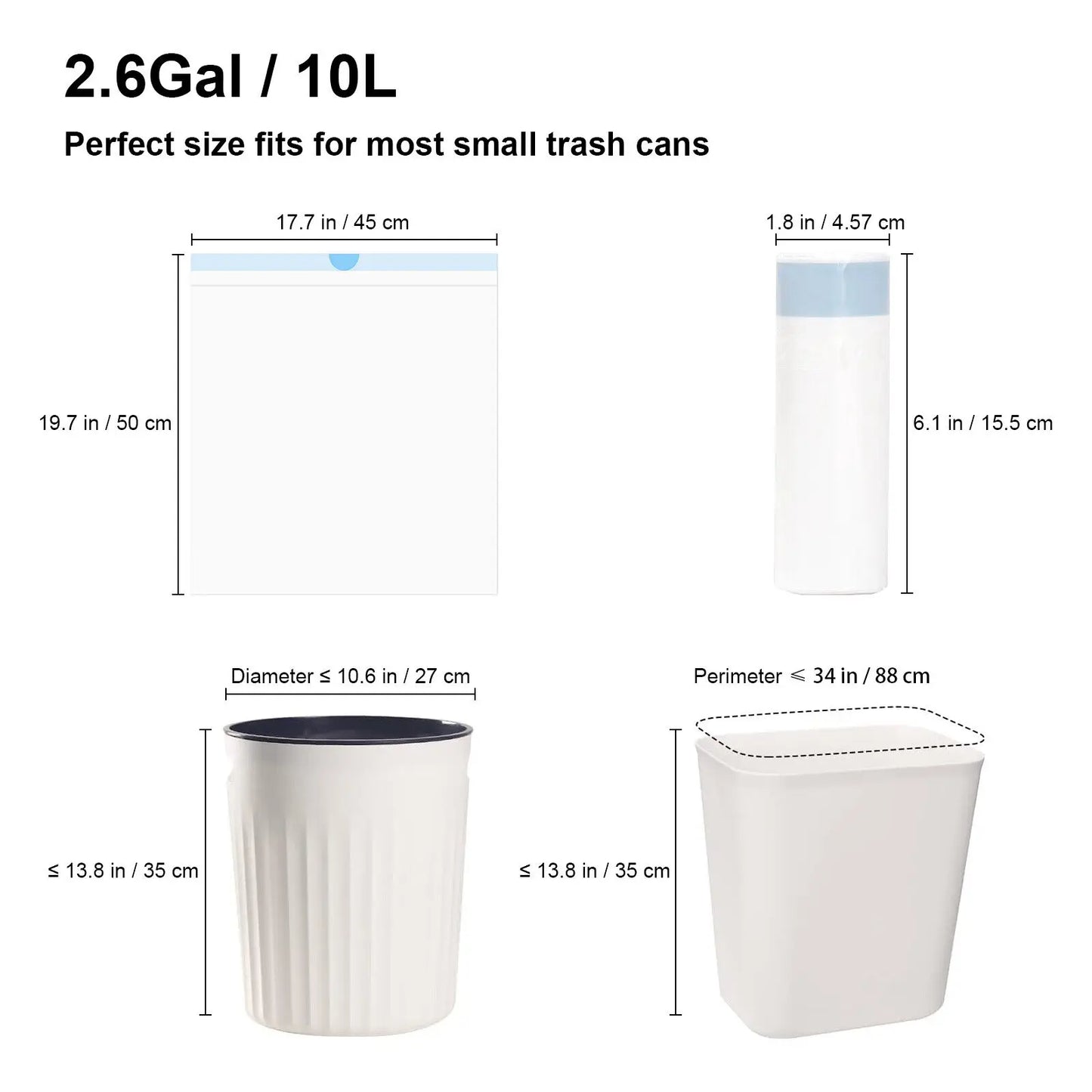 DOEL Drawstring Cat Litter Box Liners for Self Cleaning