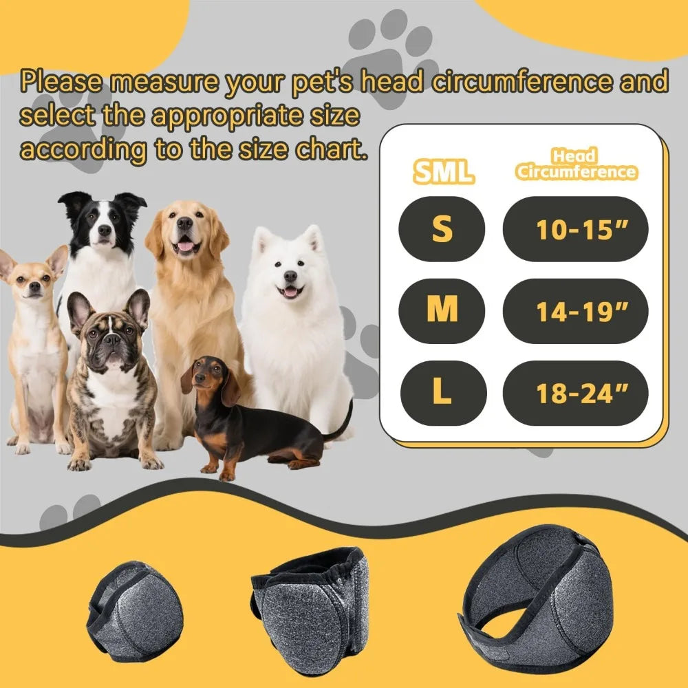 Adjustable Dog Ear Protection Cover Calming Noise Reduction Headband