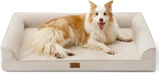 Orthopedic Dog Bed With Waterproof Lining And Egg Crate Foam Up To 100 Lbs