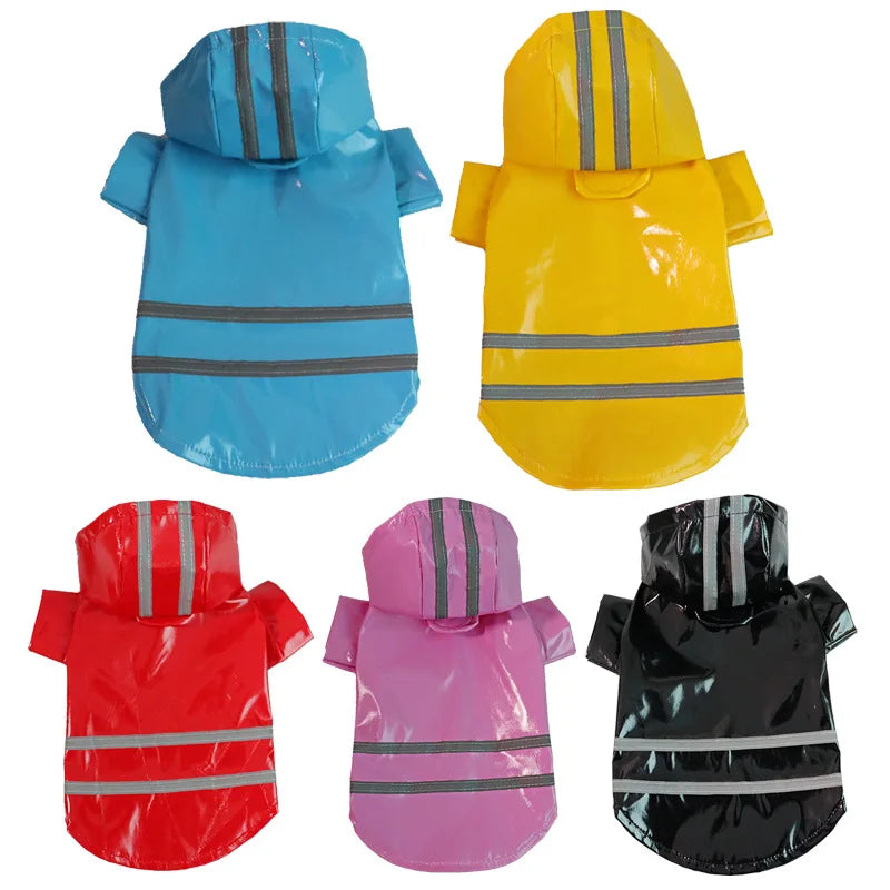 Waterproof PU Pet Raincoat For Dogs And Cats Hoody Jacket