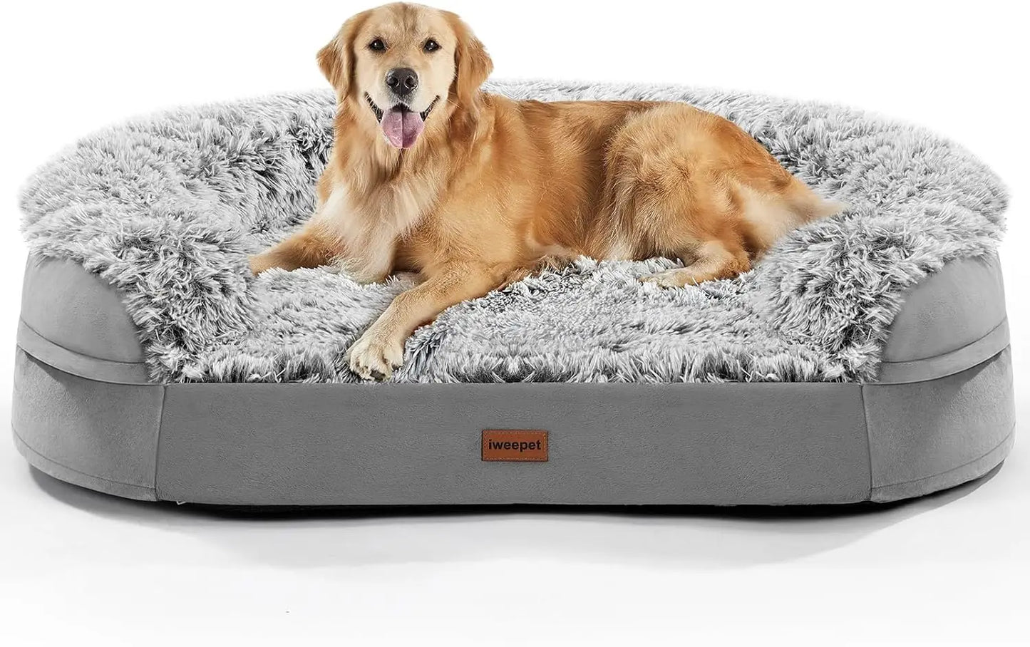 Thickened Orthopedic Dog Bed With Egg Crate Foam Waterproof Lining