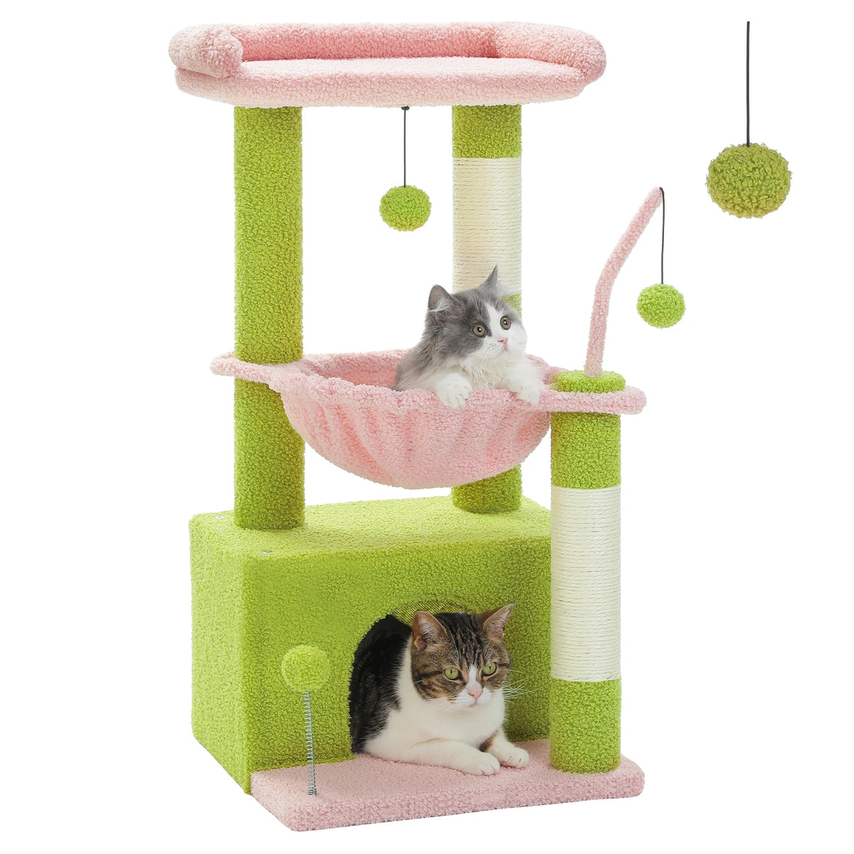 PAWZ Road Indoor Cat Tree With Sisal Post And Hammock