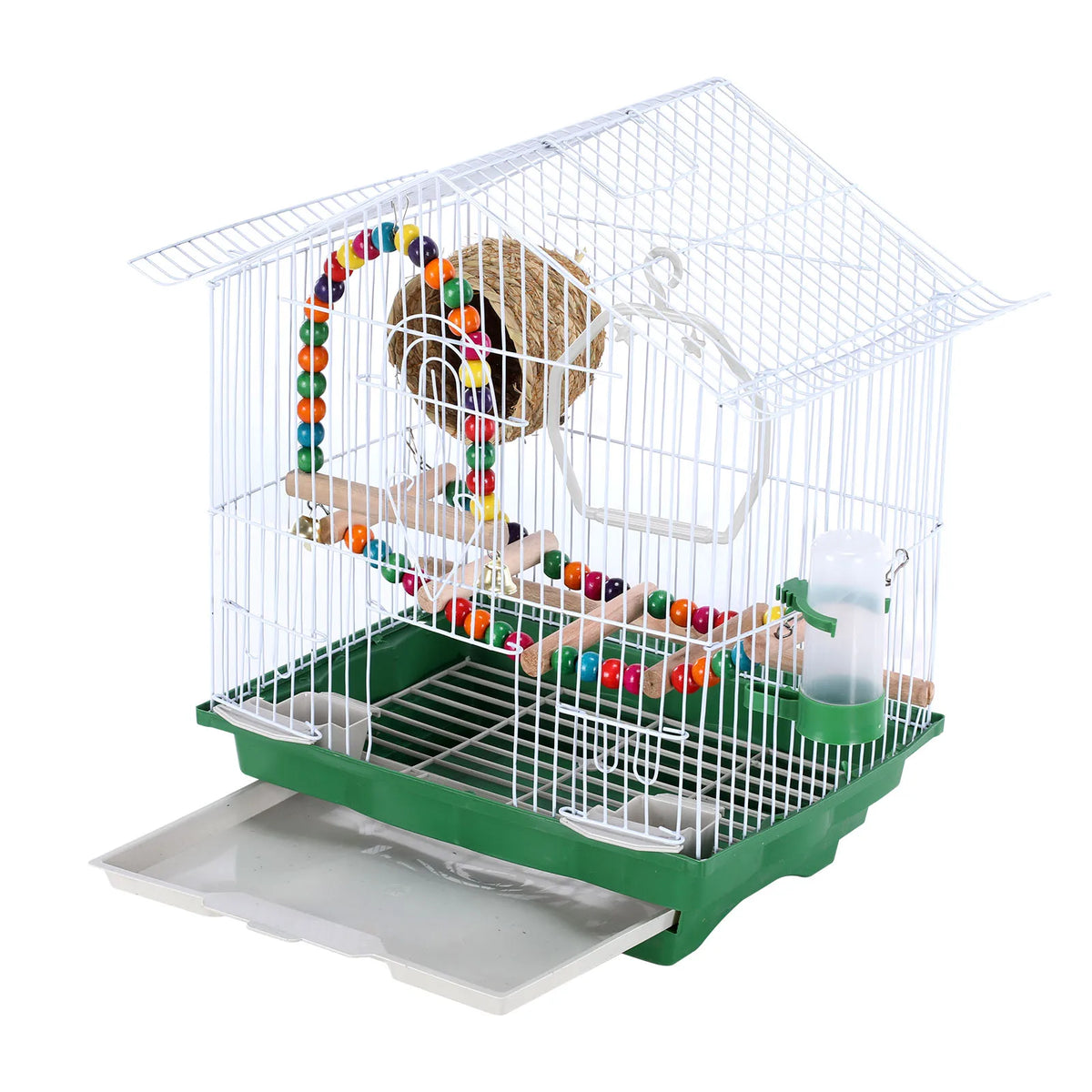 Metal Bird Travel Cage With Perch And Removable Cleaning Tray
