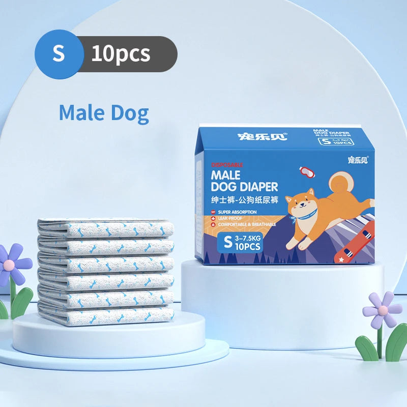 Female Dog Diaper Super Absorption Leakproof Nappies For Puppies