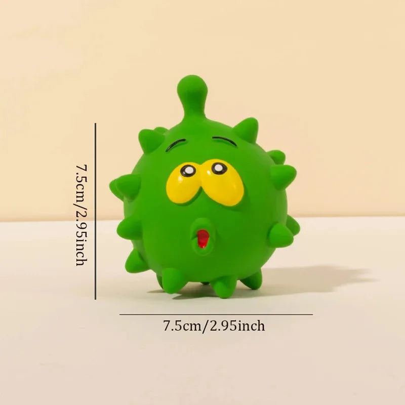 Squeaky Dog Chew Toy Interactive Bite Resistant Rubber