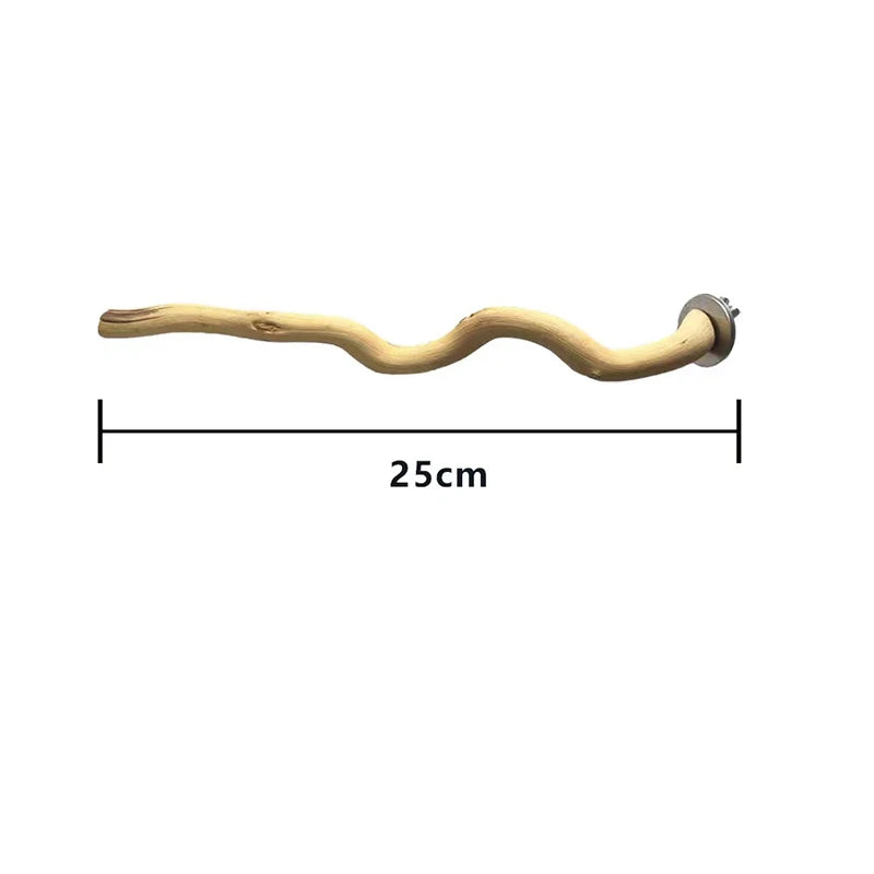 Natural Parrot Wood Fork Branch Perch Bird Cage Swing