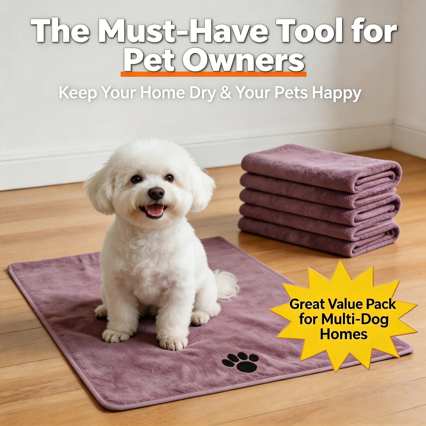 Pet Bath Towel Microfiber Quick Dry Super Absorbent