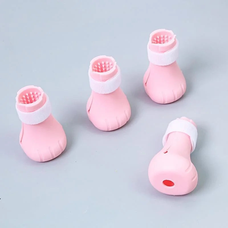 Adjustable Silicone Cat Paw Shoes for Grooming and Bathing