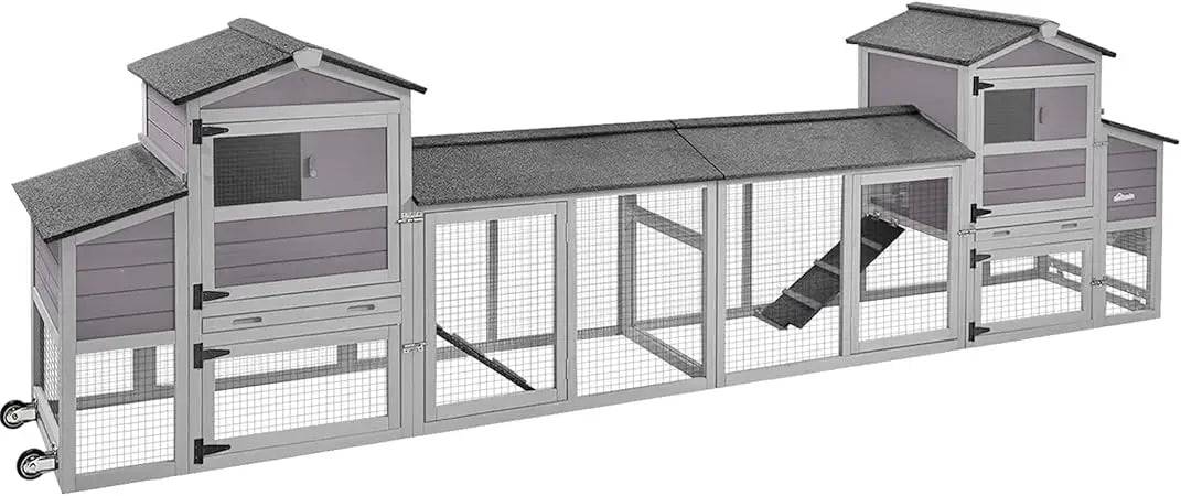 Mobile Chicken Coop With Wheels And Nesting Box Run